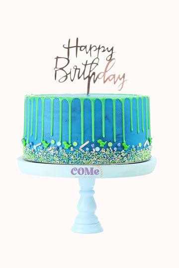 Blaue DinoParade BackBox Torte